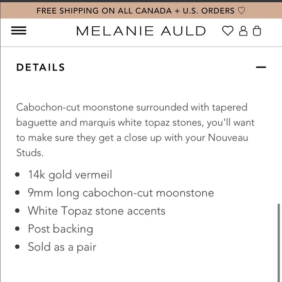 ❗️ Melanie Auld Nouveau Studs - Picture 3 of 7